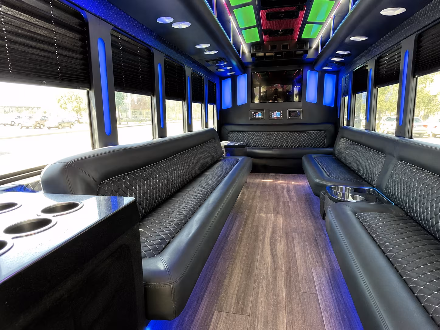 kingsport 15 passenger party bus inside