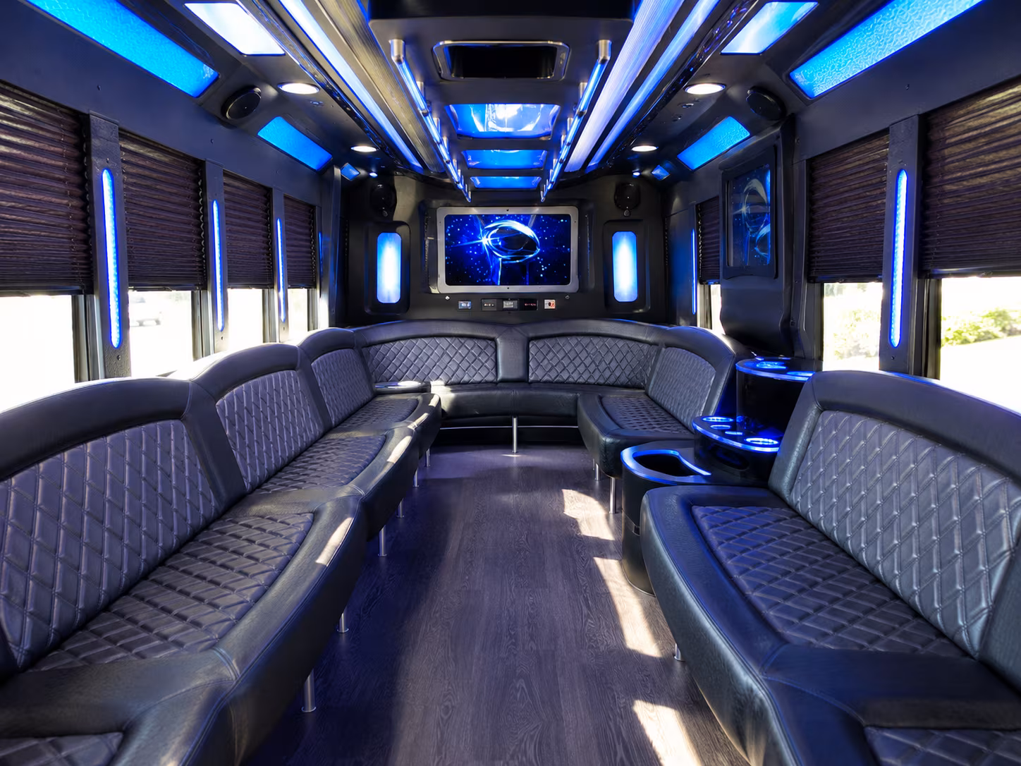 kingsport 28 passenger party bus inside