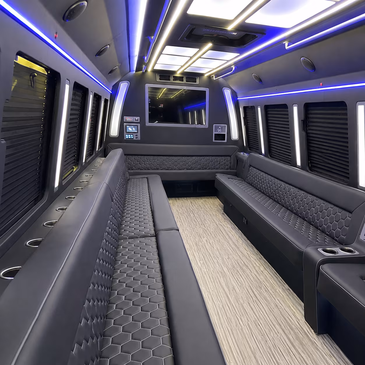 kingsport 40 passenger party bus inside