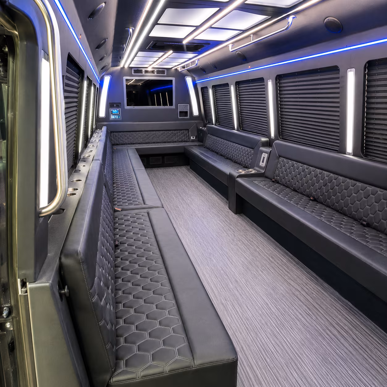 kingsport 40 passenger party bus interior