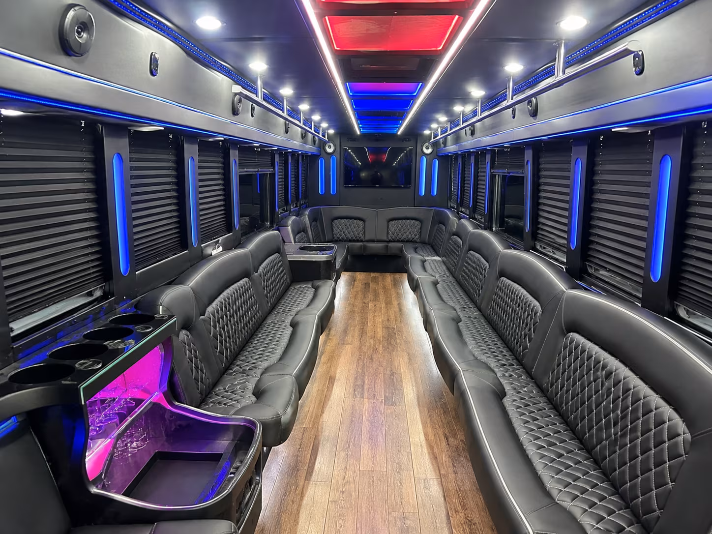 party buses with the lights sound and energy your prom night deserves